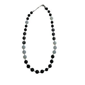 Rachel Black Beaded Necklace Adjustable Chain Clasp Gift